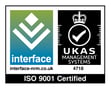 Interface UKAS ISO 9001 Certified